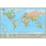 Настенная карта Мира политическая, 1:17 млн., 240 х 160 см