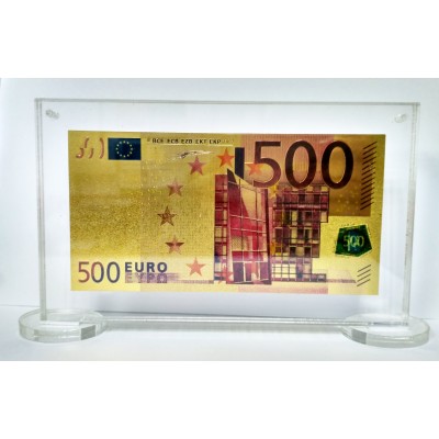 500 Евро, 24к, цвет, оргстекло 500 Евро, 24к, цвет, оргстекло