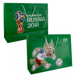 Пакет бумажный 41х55х15,5см, глянцевый зеленый