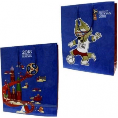 Пакет бумажный 34х28х9см, глянцевый синий Пакет бумажный 34х28х9см, глянцевый синий