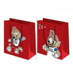 Пакет бумажный 21х18х8,5см, глянцевый красный