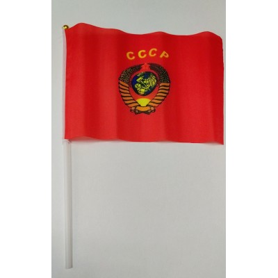 Флаг 15 х 22 см Герб СССР, на палочке Флаг 15 х 22 см Герб СССР, на палочке