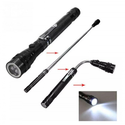 Фонарик телескопический с магнитными кольцами. Красный Фонарик телескопический с магнитными кольцами. Красный