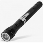 Фонарик телескопический с магнитными кольцами. Черный