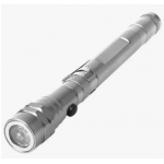 Фонарик телескопический с магнитными кольцами. Серебро