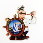 Магнит двухслойный город на Волге "Парусник"