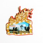 Магнит деревянный Памятник Чапаеву "Фонтан Царевна-лебедь" 