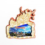 Магнит деревянный Памятник Чапаев "Достопримечательности"