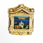 Магнит деревянный Домик "Храм Георгия Победоносца"