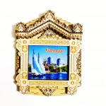 Магнит деревянный Домик "Парусник"