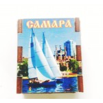 Магнит деревянный спичечный коробок "Парусник" 