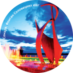 Магнит закатной "Фонтан Соловецких юнг" 