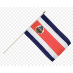 Флаг 15 х 22 см Коста-Рика, на палочке