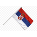 Флаг 15 х 22 см Сербия, на палочке 