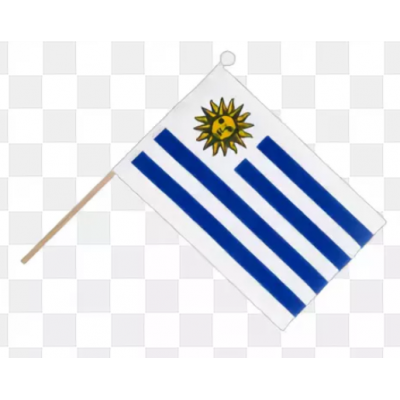 Флаг 15 х 22 см Уругвай, с палочкой Флаг 15 х 22 см Уругвай, с палочкой