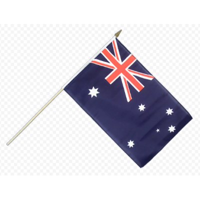 Флаг 15 х 22 см Австралия, с палочкой Флаг 15 х 22 см Австралия, с палочкой