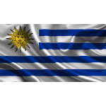 Флаг 90 х135 см Уругвай 