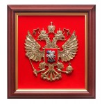Геральдическое пано: Герб Российской Федерации 40*42 см, флок, металлизация