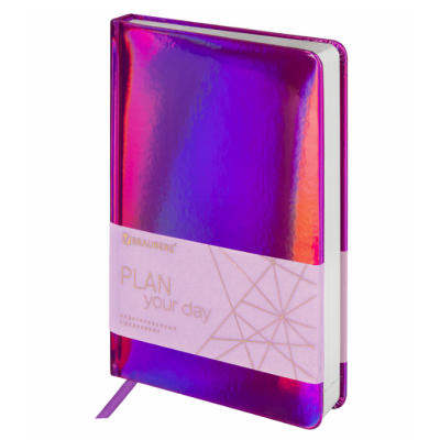 Ежедневник недатированный А5 138х213 мм "Holiday" под кожу, 136 л., фиолетовый Ежедневник недатированный А5 138х213 мм "Holiday" под кожу, 136 л., фиолетовый