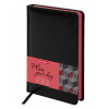 Ежедневник недатированный А5 138x213 мм "Rainbow", под кожу, 136 л., черный/красный Ежедневник недатированный А5 138x213 мм "Rainbow", под кожу, 136 л., черный/красный