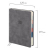 Ежедневник датированный 2026 А6 125*173 мм GALANT "Vivid", под кожу, серый Ежедневник датированный 2026 А6 125*173 мм GALANT "Vivid", под кожу, серый