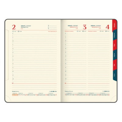 Ежедневник датированный 2026 А6 125*173 мм GALANT "Vivid", под кожу, серый Ежедневник датированный 2026 А6 125*173 мм GALANT "Vivid", под кожу, серый