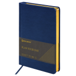 Ежедневник недатированный А5 138х213 мм "Iguana" под кожу, 160 л., темно-синий