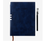 Ежедневник недатированный А5, 140 листов в клетку, с ручкой, обложка кожзам, МИКС