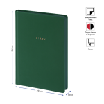 Ежедневник недатированный, А5, 136л., кожзам, "Grace", зеленый, цветной срез