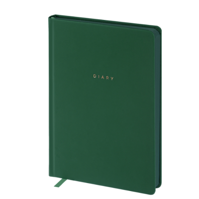 Ежедневник недатированный, А5, 136л., кожзам, "Grace", зеленый, цветной срез Ежедневник недатированный, А5, 136л., кожзам, "Grace", зеленый, цветной срез
