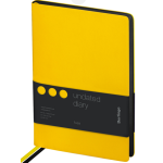 ЕЖЕДНЕВНИК НЕДАТИР. А5, 136Л., КОЖЗАМ, BERLINGO "FUZE", ЦВЕТНОЙ СРЕЗ, желтый