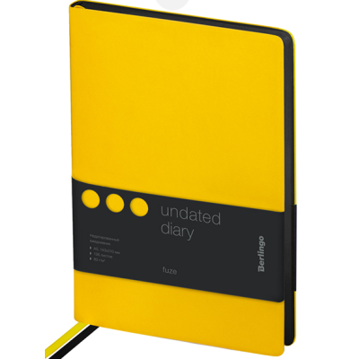 ЕЖЕДНЕВНИК НЕДАТИР. А5, 136Л., КОЖЗАМ, BERLINGO "FUZE", ЦВЕТНОЙ СРЕЗ, желтый ЕЖЕДНЕВНИК НЕДАТИР. А5, 136Л., КОЖЗАМ, BERLINGO "FUZE", ЦВЕТНОЙ СРЕЗ, желтый