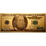 100 долларов США, 24к, цвет