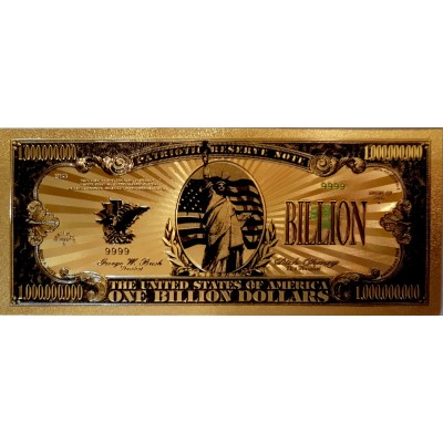 1 000 000 000 долларов США, сувенир, 24К, цвет 1 000 000 000 долларов США, сувенир, 24К, цвет