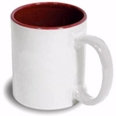 Кружка, под сублимацию, белая, внутри бордо Кружка, под сублимацию, белая, внутри бордо