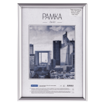 Рамка 21*30 см, пластик с акрилом, багет 14 мм, матовое серебро