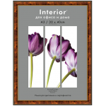 Рамка 30*40 см, дерево со стеклом, багет 20 мм, темный орех 