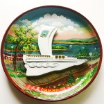 Керамическая тарелка "Стела Ладья" 22см, ручная роспись 