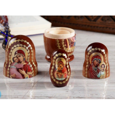 Матрёшка «Православная», 3 кукольная, Владимирская, Казанская, Почаевская Матрёшка «Православная», 3 кукольная, Владимирская, Казанская, Почаевская