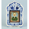 Киот с иконой, гжель "№1" Киот с иконой, гжель "№1"