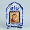 Киот с иконой,гжель "№4" Киот с иконой,гжель "№4"