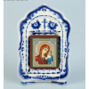 Киот с иконой,гжель "№5" Киот с иконой,гжель "№5"