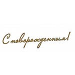 Наклейка "С новорожденным!", размер 6,1 х 1,5 см