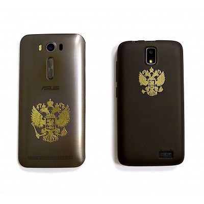 Наклейка "Геральдический орел", золото 24 карата, диаметр 4.5 см Наклейка "Геральдический орел", золото 24 карата, диаметр 4.5 см